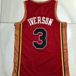 Maillot de Basket #3 Allen Iverson 76ers 2004-05 Vintage authentique Rouge